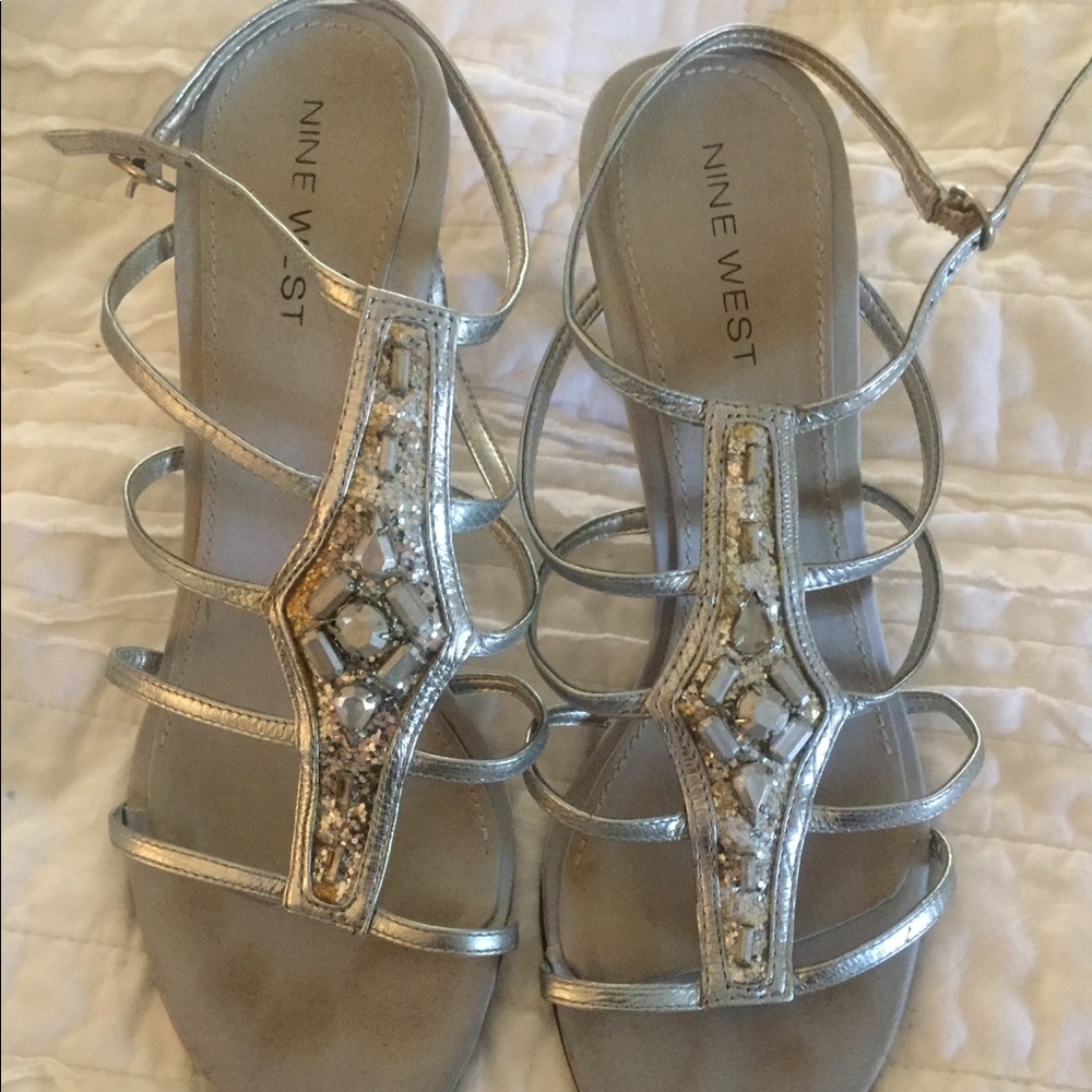 Nine West Dressy Silver Sandal